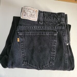 Vintage 90s Levi 545 Loose Fit Jeans Men's Size 34x30 (TAG 36x32) Black USA Made